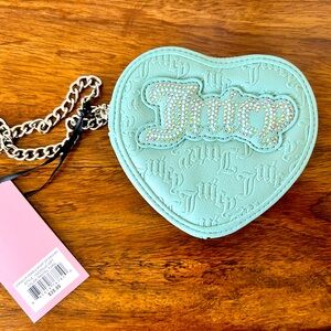 Juicy Couture Heart-Shaped Mint Green Wristlet